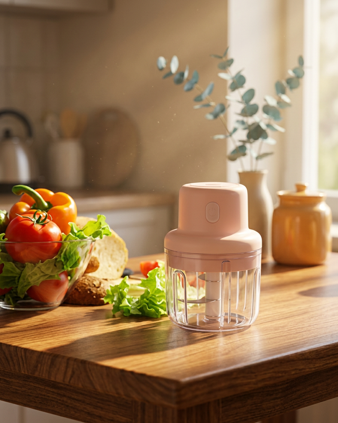 Mini USB Rechargeable Vegetable Chopper – Portable Electric Food Chopper