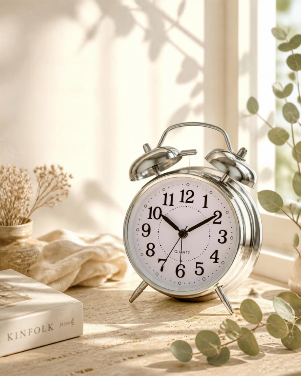 Vintage Twin Bell Alarm Clock – Classic Analog Quartz Clock