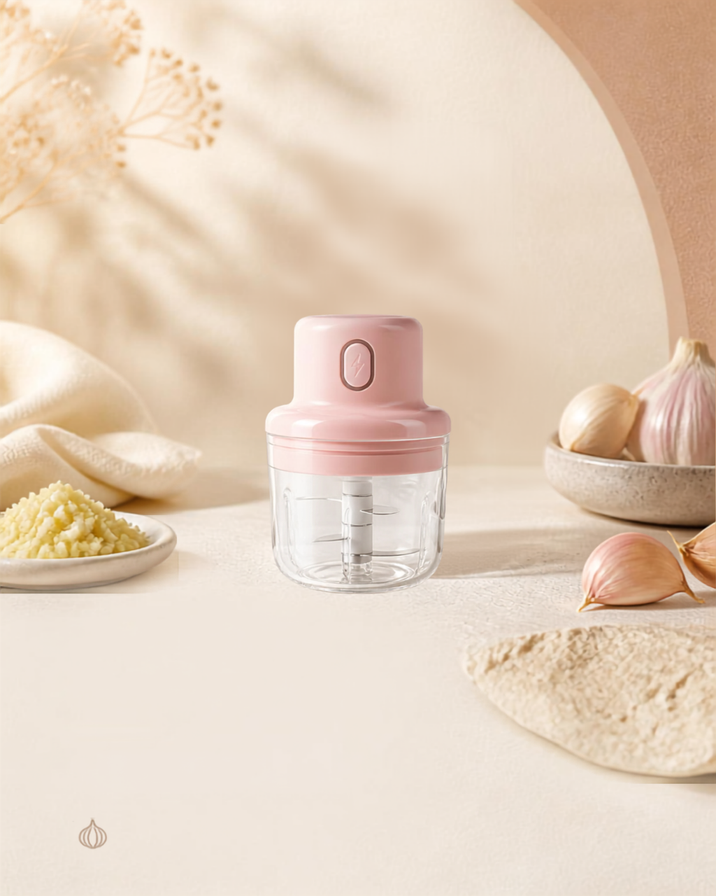 Electric Mini Garlic Chopper – Portable Wireless Food Processor & Vegetable Mincer