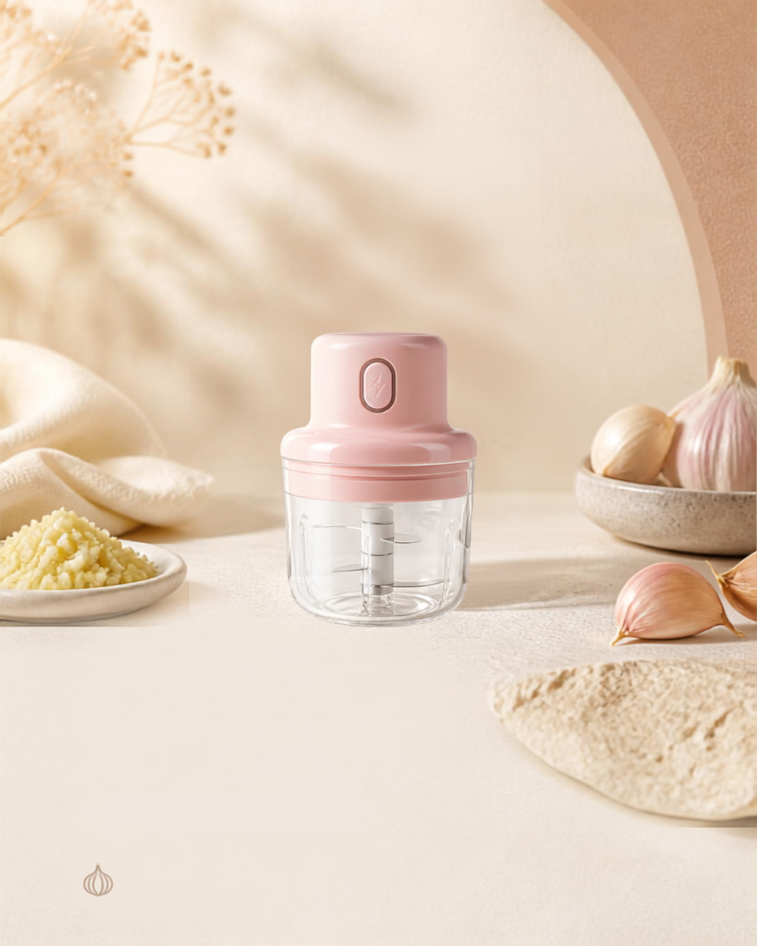 Electric Mini Garlic Chopper – Portable Wireless Food Processor & Vegetable Mincer