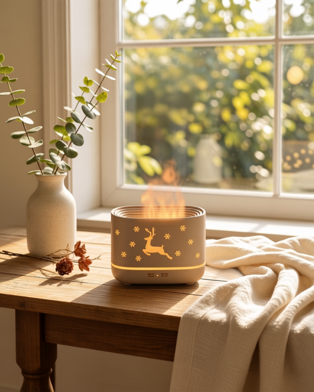 Reindeer Flame Effect Ultrasonic Aroma Diffuser & Humidifier