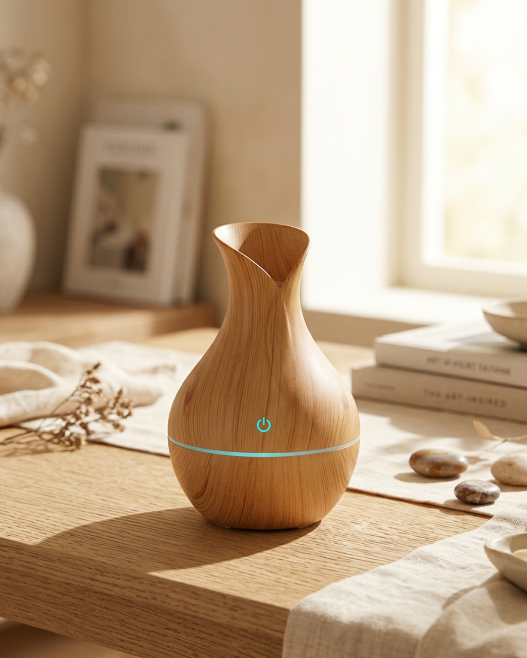 Wooden Vase Ultrasonic Aroma Diffuser & Humidifier