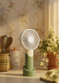 Mini Dual-Head Handheld Fan – Portable USB Rechargeable Cooling Fan