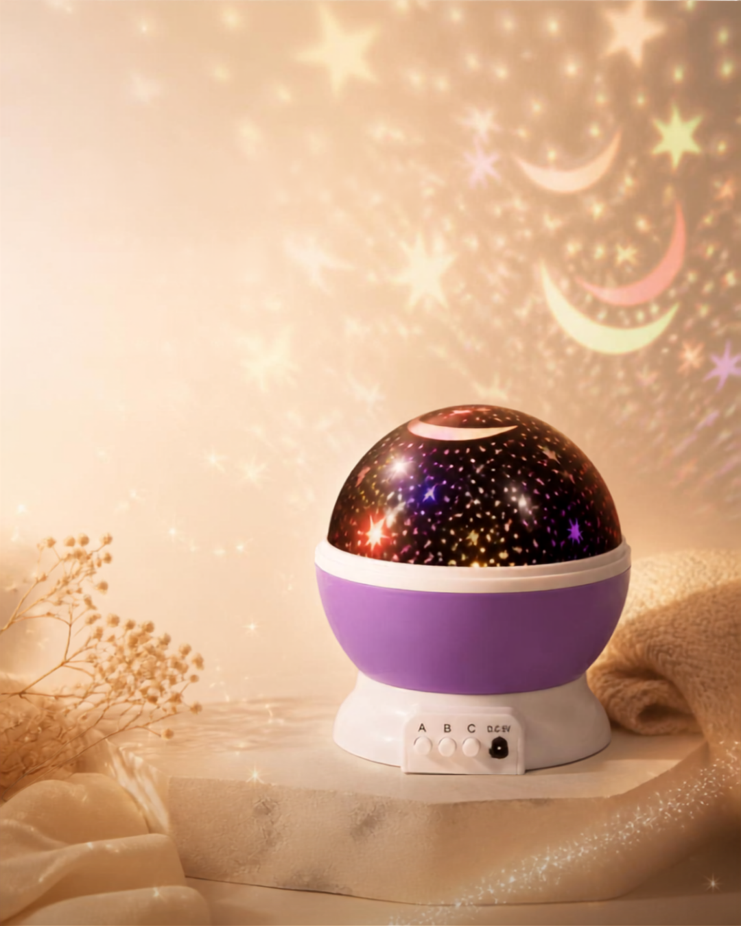 Star Master Dream Rotating Projector – 360° Starry Sky LED Night Light for Kids