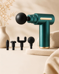 Pro-Relief Percussion Massage Gun – 6 Speeds & 4 Heads Deep Tissue Recovery Device