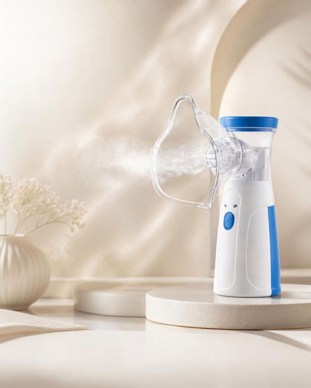 Portable Mesh Nebulizer – Silent Handheld Ultrasonic Inhaler for Kids & Adults
