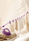 Portable Elastic Travel Clothesline – Adjustable 12-Clip Retractable Laundry Rope
