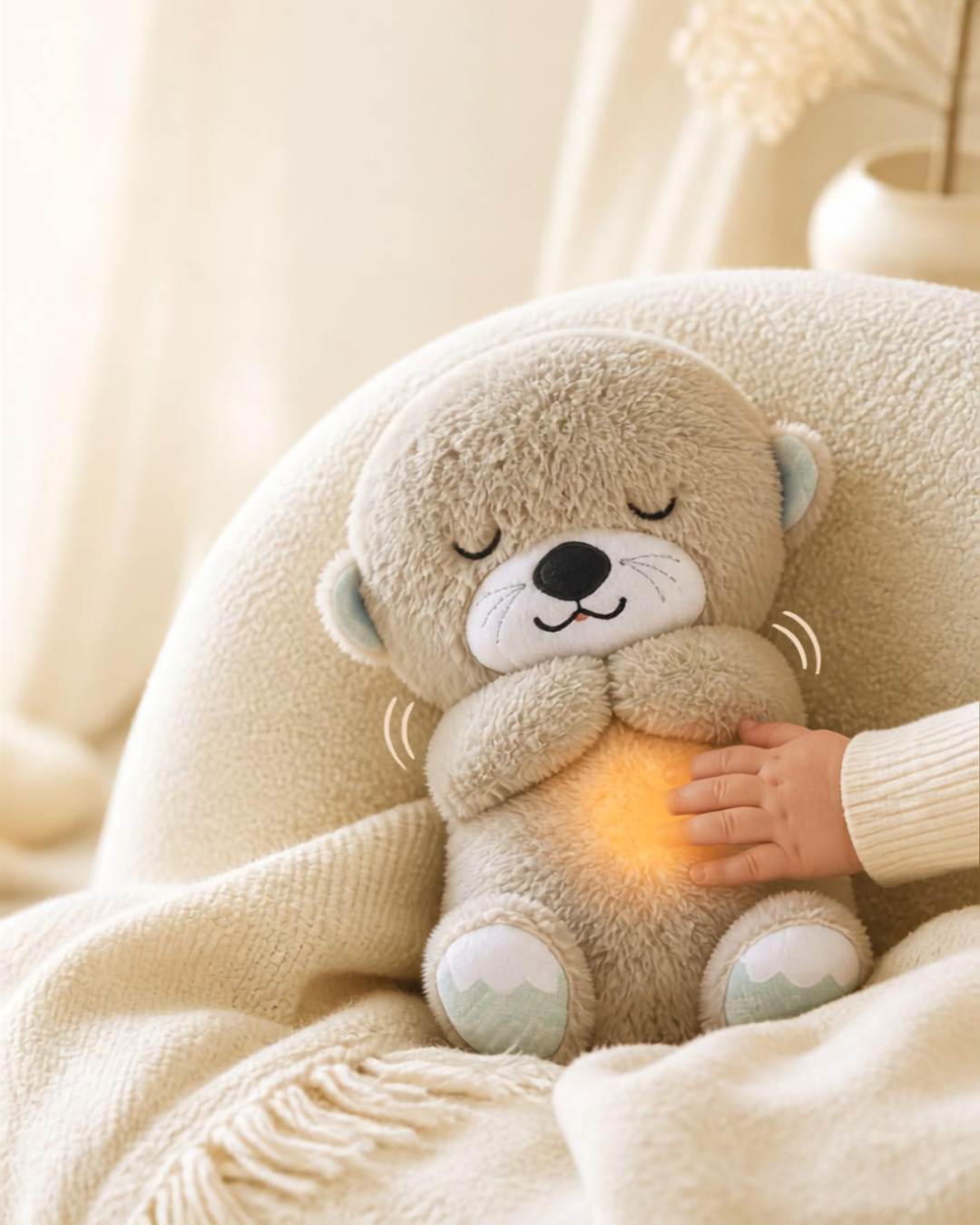 Soothing Breathing Otter – Sensory Musical Plush Toy with Rhythmic Motion