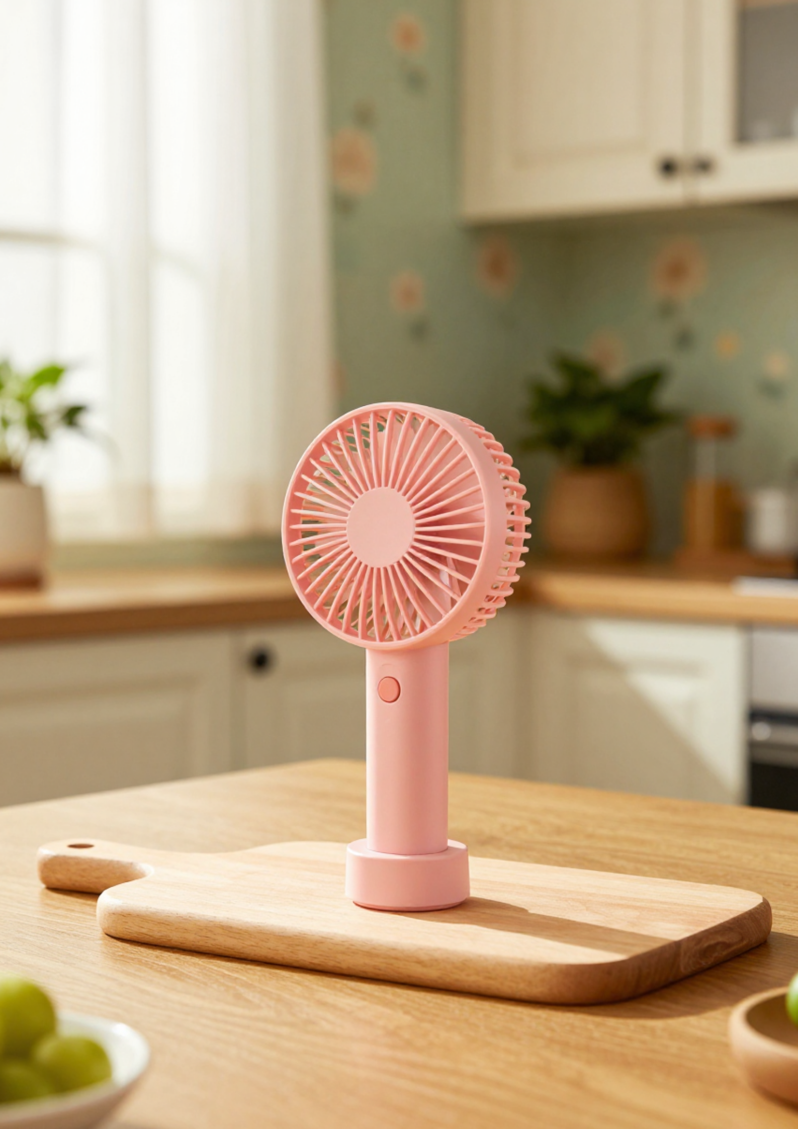 Mini Dual-Head Handheld Fan – Portable USB Rechargeable Cooling Fan