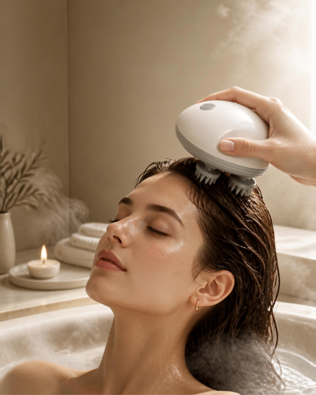 Smart Electric Scalp Massager – Waterproof Head & Body Stress Relief Tool