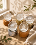 Premium 3D Galaxy Crystal Ball LED Night Light with Wooden Base