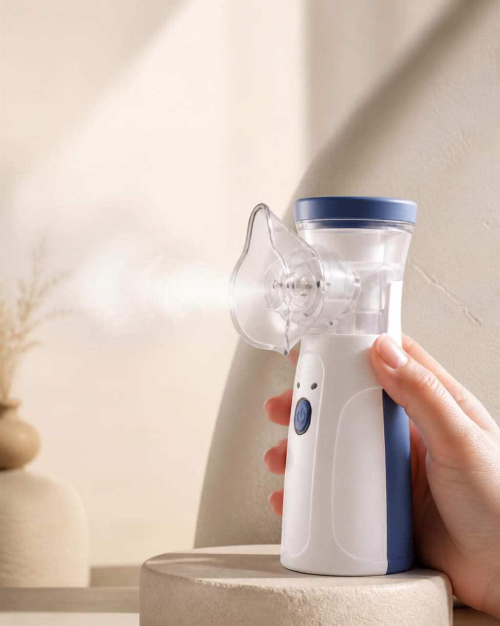 Portable Mesh Nebulizer – Silent Handheld Ultrasonic Inhaler for Kids & Adults