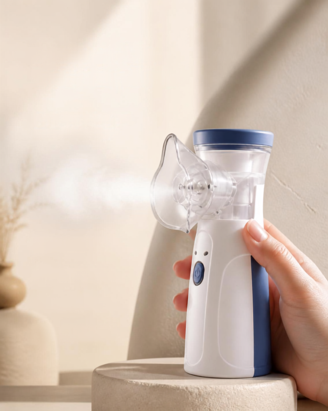 Portable Mesh Nebulizer – Silent Handheld Ultrasonic Inhaler for Kids & Adults