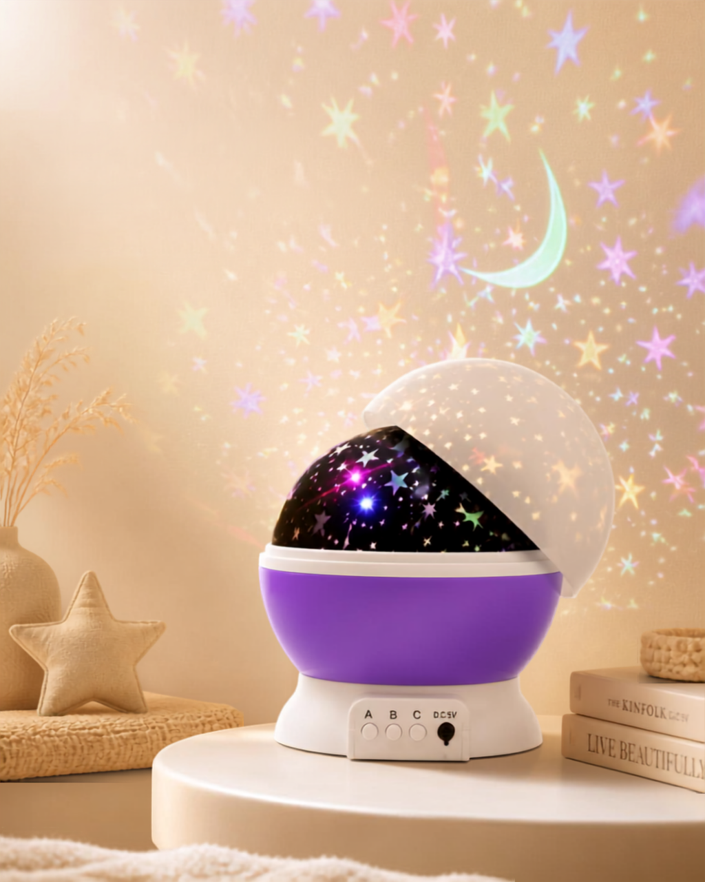 Star Master Dream Rotating Projector – 360° Starry Sky LED Night Light for Kids