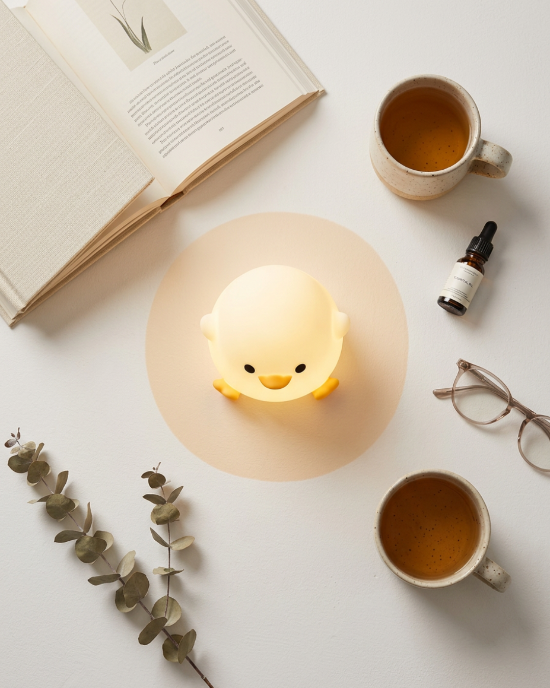 Cute Chubby Duck Night Light – Silicone LED Ambient Lamp for Kids &amp; Home Decor