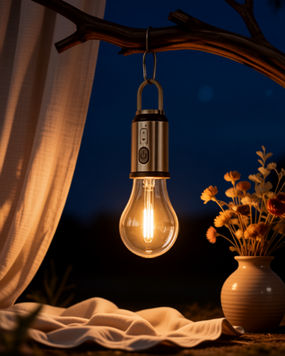 Rechargeable Retro LED Camping Bulbs – Portable Hanging Tent Light & Emergency Lamp