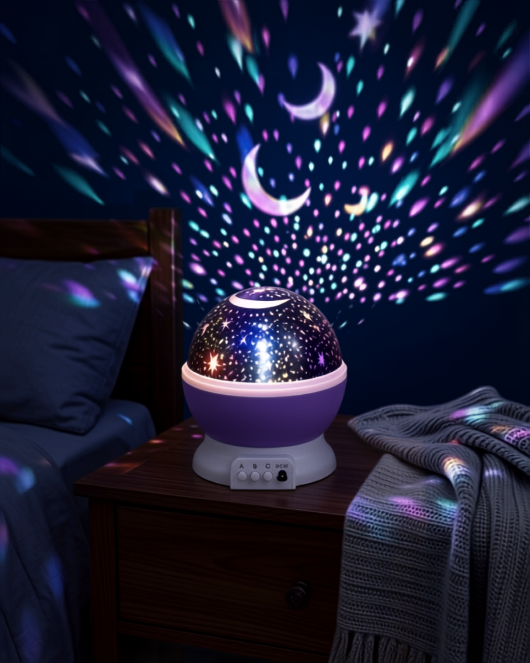 Star Master Dream Rotating Projector – 360° Starry Sky LED Night Light for Kids