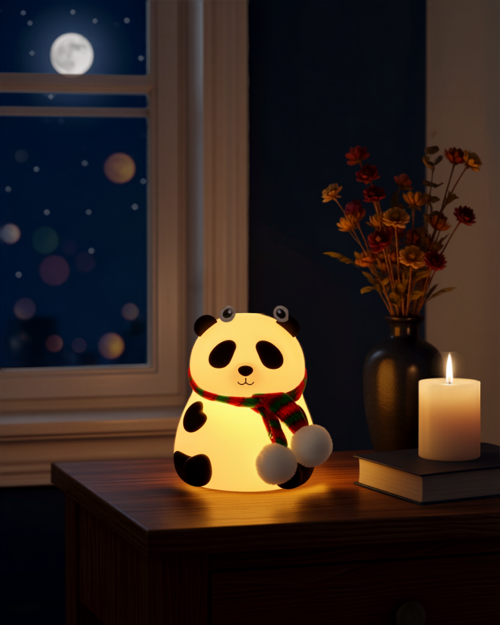 Cute Panda Night Light – Silicone LED Ambient Lamp for Kids &amp; Home Deco