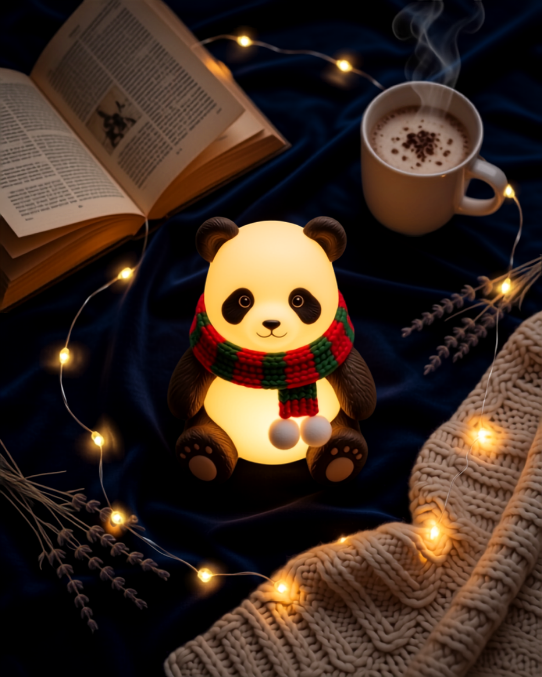 Cute Panda Night Light – Silicone LED Ambient Lamp for Kids &amp; Home Deco