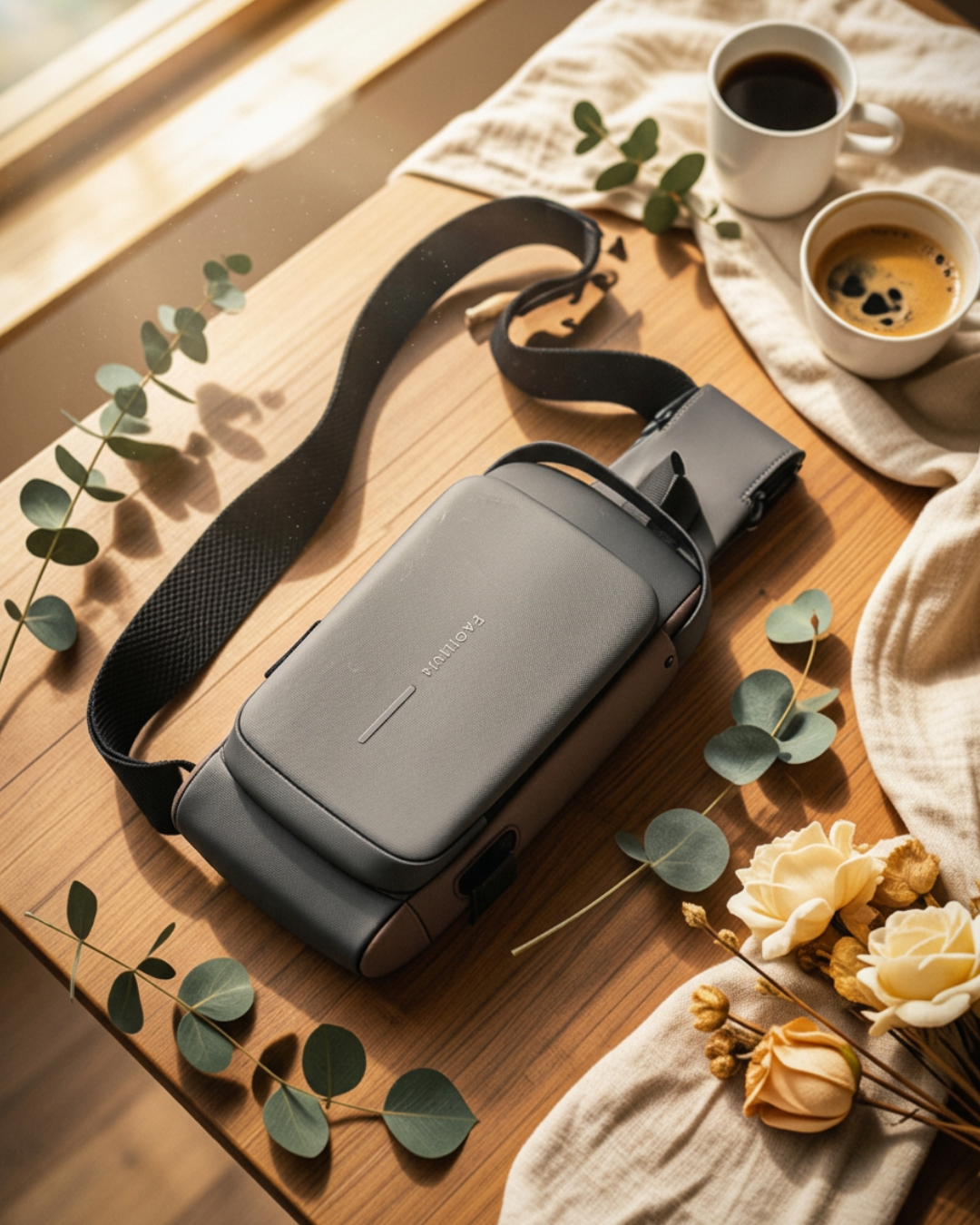 Anti-Theft Waterproof Crossbody Sling Bag with USB Charging Port