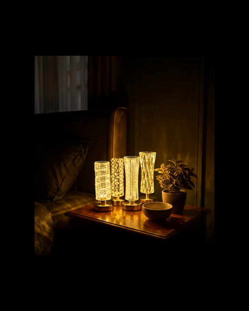 3D Illusion Acrylic Table Lamp – LED Geometric Night Light