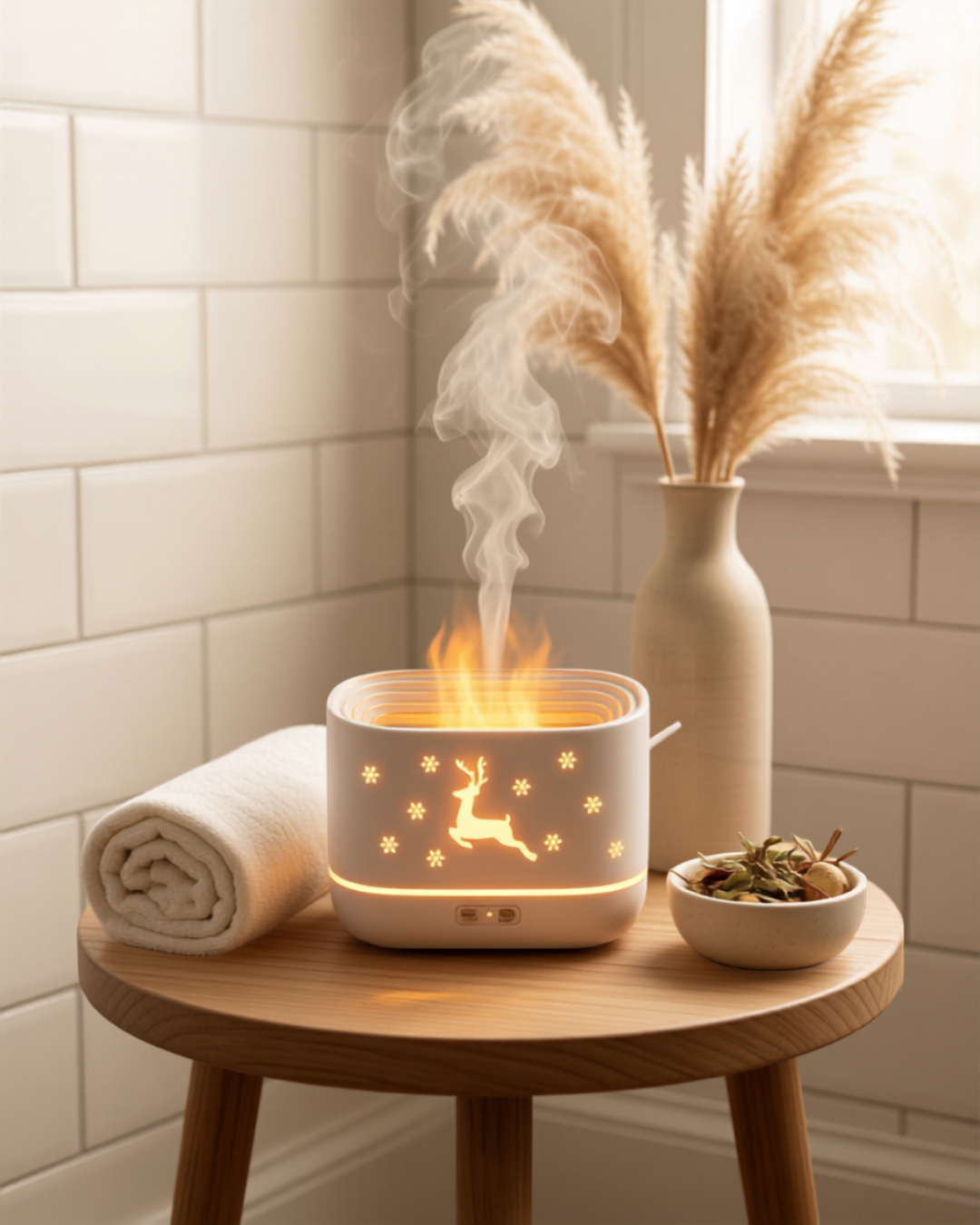 Reindeer Flame Effect Ultrasonic Aroma Diffuser & Humidifier