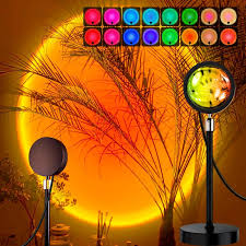 primium Multi-Color RGB Sunset Projection Lamp with Remote Control