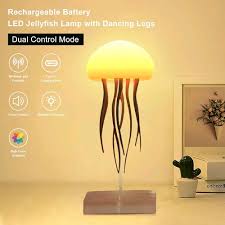 Jellyfish Silicone LED Mood Lamp – Aesthetic Bedside Night Light & Desktop Decor