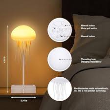 Jellyfish Silicone LED Mood Lamp – Aesthetic Bedside Night Light & Desktop Decor