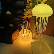 Jellyfish Silicone LED Mood Lamp – Aesthetic Bedside Night Light & Desktop Decor