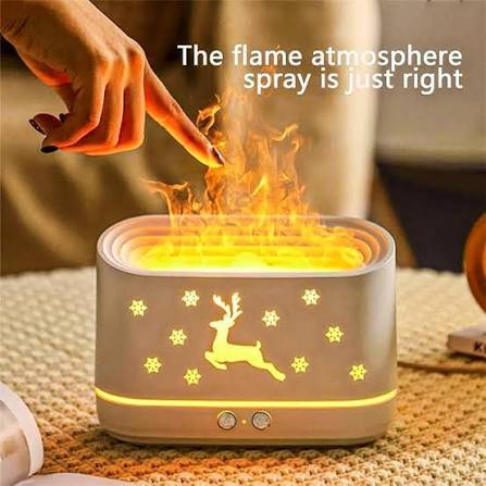 Reindeer Flame Effect Ultrasonic Aroma Diffuser & Humidifier